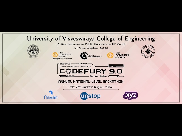 CODEFURY 9.0 | INAUGURAL CEREMONY | IEEE UVCE COMPUTER SOCIETY