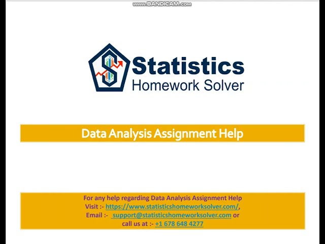 Data Analysis Assignment Help