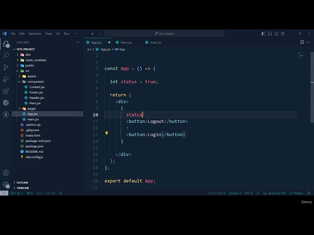 JSX Conditional Rendering with Ternary Operator | React Essentials (2024)