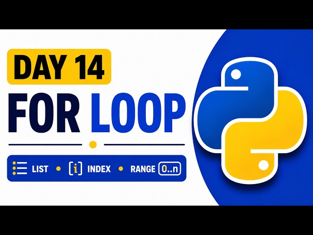 Python For Loop with Lists Explained | range(), break & Index Access | Python Course #14