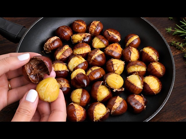New trick for cooking Chestnuts in a pan! 🌰 They peel themselves! I Bet You’ve Never Tried This!