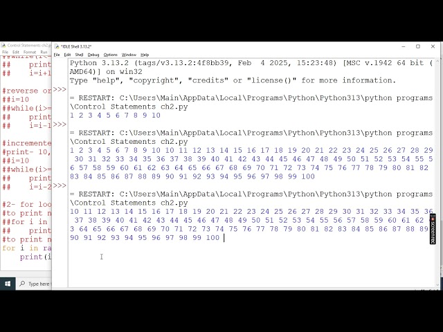 Python Ch 2 (control statement- for loop) Day 14