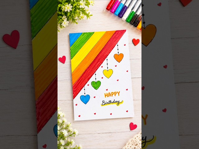 DIY Happy Birthday Card Using White Paper ✨ | Easy Birthday Card #Shorts #birthday #diycard #viral