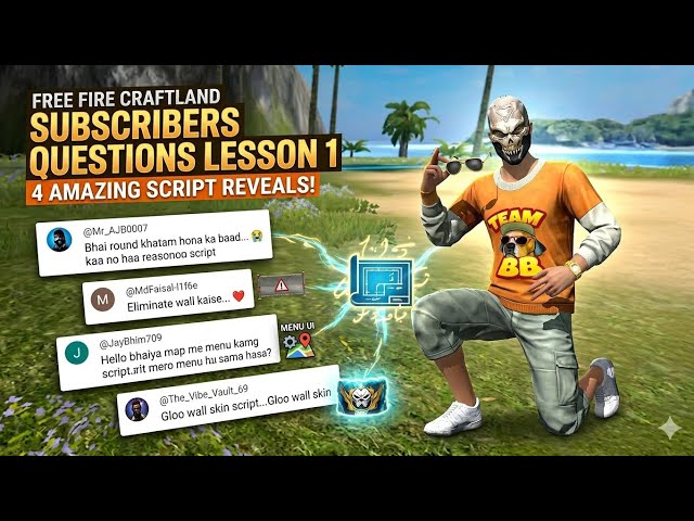 Subscribers Questions Lesson 1: 4 Amazing Craftland Scripts! 🛠️ | Free Fire Craftland