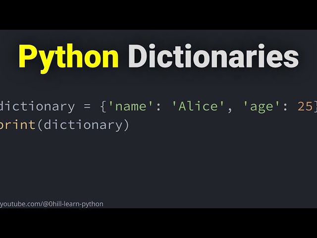 Dictionaries in the Python Programming Language