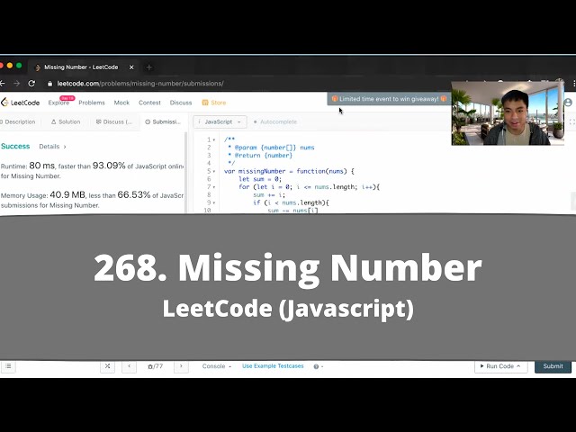 How to Solve "268 Missing Number" on LeetCode? - Javascript