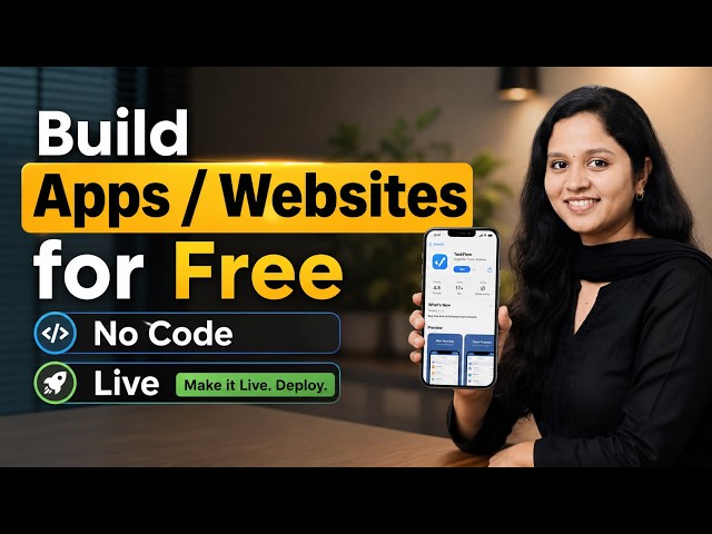 Create Your Own App & Website for FREE in Telugu ( No Code + Live Deployment )