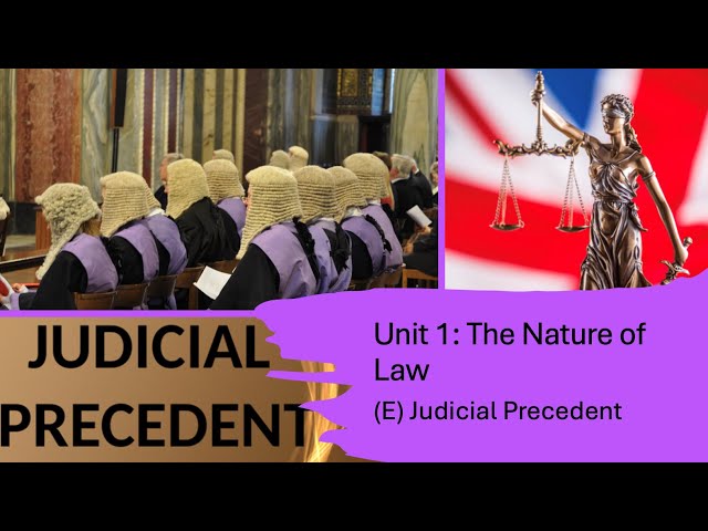 A-Level Law: The Nature of Law (E) Judicial Precedent
