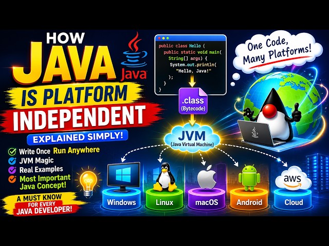 Why Java is Platform Independent? | Write Once, Run Anywhere (WORA) Explained