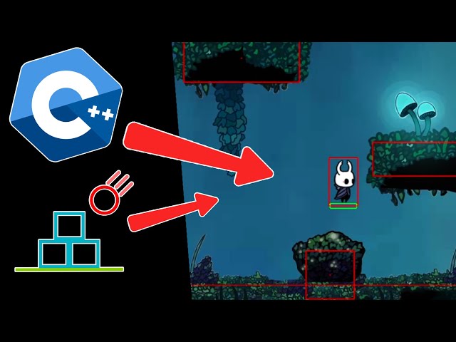 Making Hollow Knight physics using my Custom C++ engine and Box2D.
