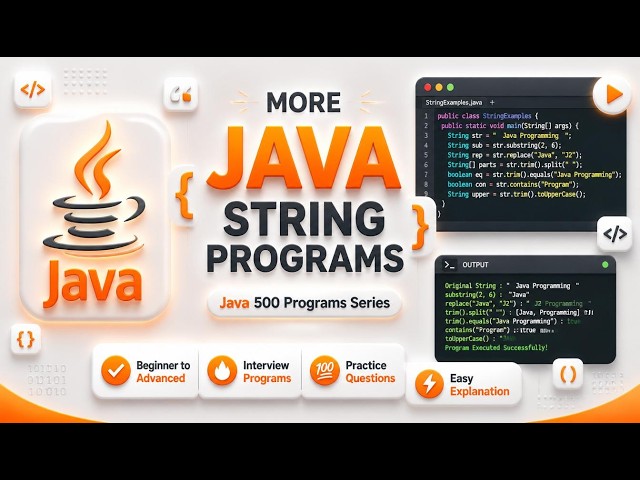 ☕ More Java String Programs | (#02) | Replace Characters Explained Step-by-Step | java 500 programs