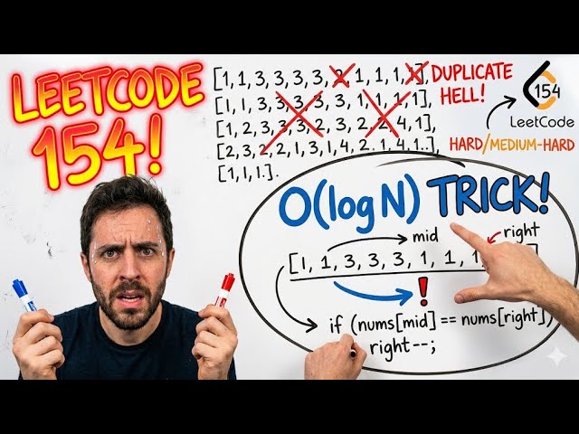     Google Interview Binary Search Trap 🔥 | LeetCode 154 Java