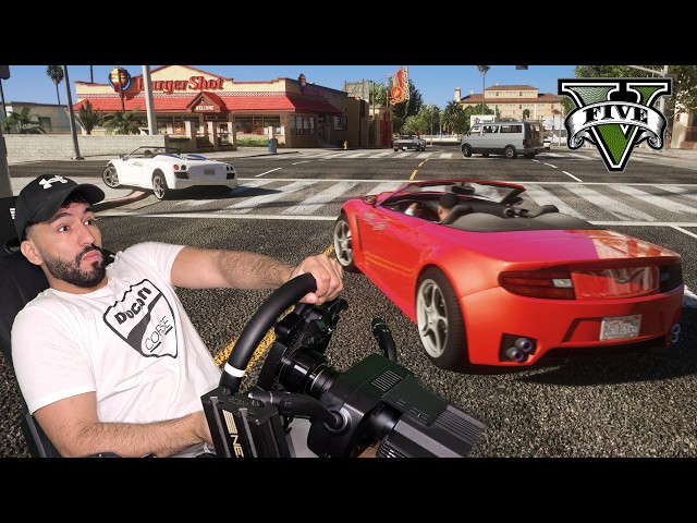 I'm starting GTA 5 again... BUT with a STEERING WHEEL 🎮🚗 (EP 1)