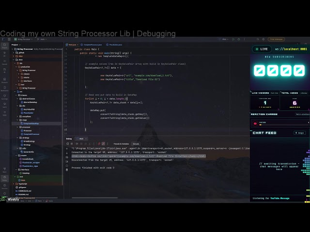🔴 Live :: Coding my own String Processor Library | Debugging #java  #live #coding