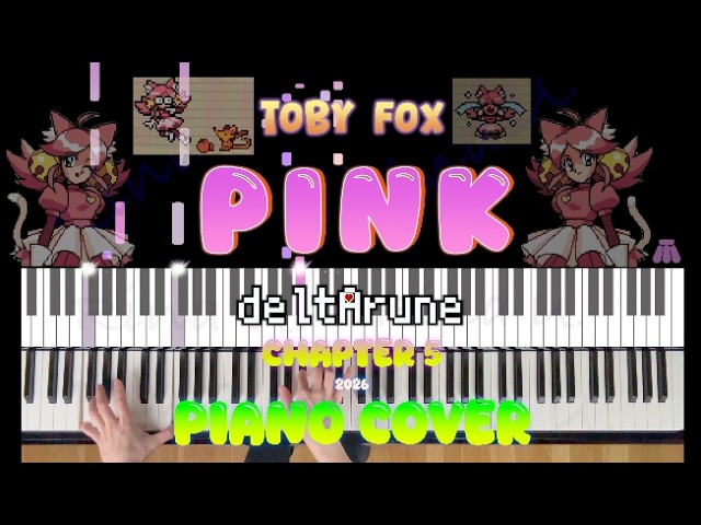 FULL🌟PINK💕deltarune chapter 5🎹piano cover reduction music sheet