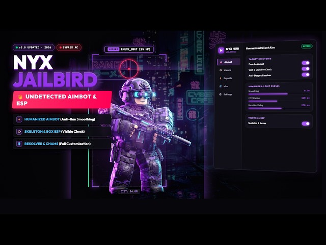 🔥 NYX JAILBIRD SCRIPT HUB 2026 UPDATE The cleanest most customizable script for Roblox