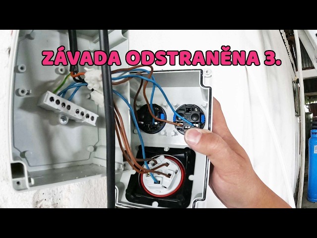 ZÁVADA ODSTRANĚNA 3. - Zásuvky bez ochranného vodiče, vrčící stykač