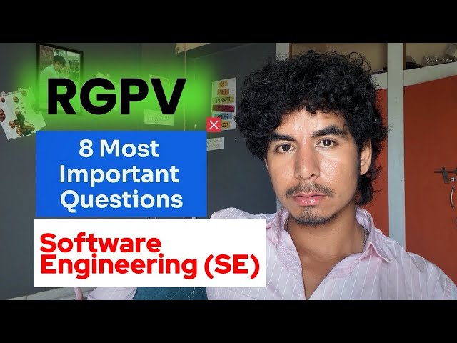 Software Engineering RGPV | 8 Most important topics of SE RGPV | Sample paper Software Engineering 