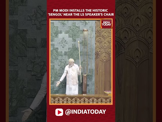 'Sengol' Installed In New Parliament By PM Modi With Speaker Om Birla