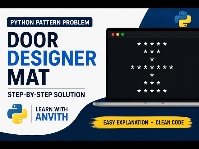 Door Designer Mat Problem in Python | Step-by-Step Solution