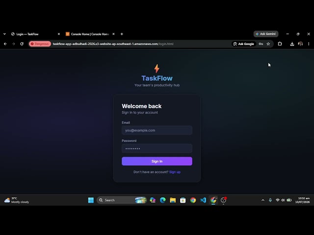 TaskFlow Demo: Serverless Kanban Board built with AWS & Node.js