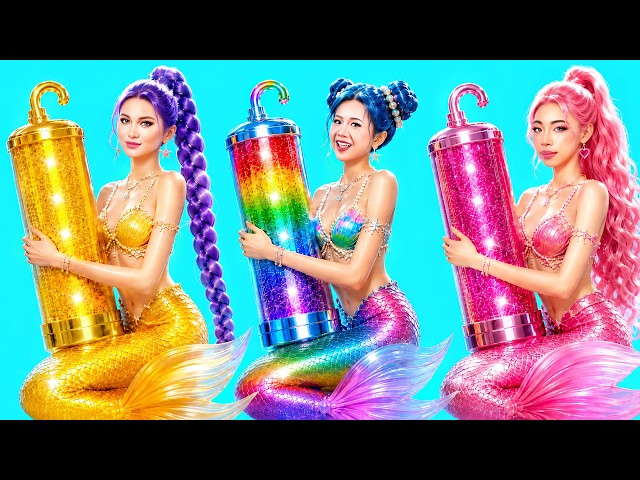 From Nerd to Popular Rainbow Huntrix Mermaid! Ultimate K-Pop Demon Hunters Glow Up!