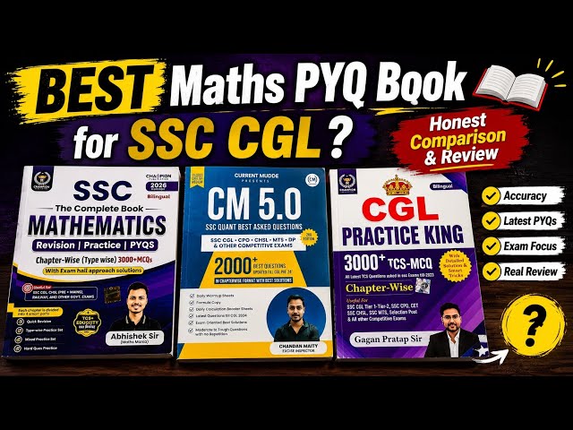 BEST Maths PYQ Book for SSC CGL 📚 | Honest Comparison