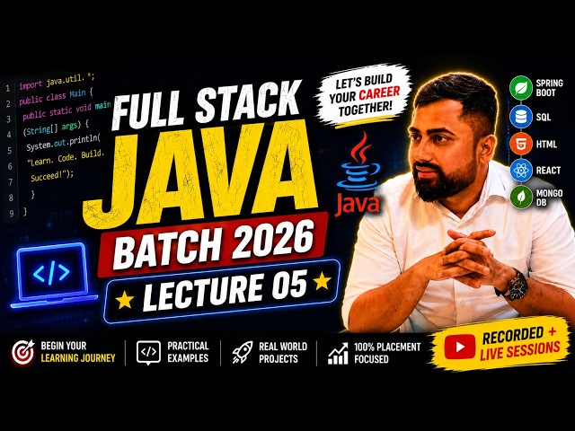 Full Stack Java — Class 5: Variables and Data types | IT Shaala Batch 2026