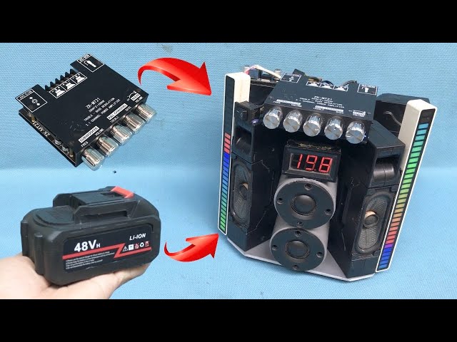 DIY Mini Bluetooth Speaker Using the ZK-MT21 Module and a Handheld Drill Battery