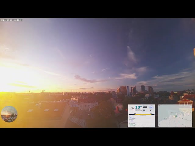 Red sunrise as rain clouds move over Tallinn - Time-lapse - 2026-08-20