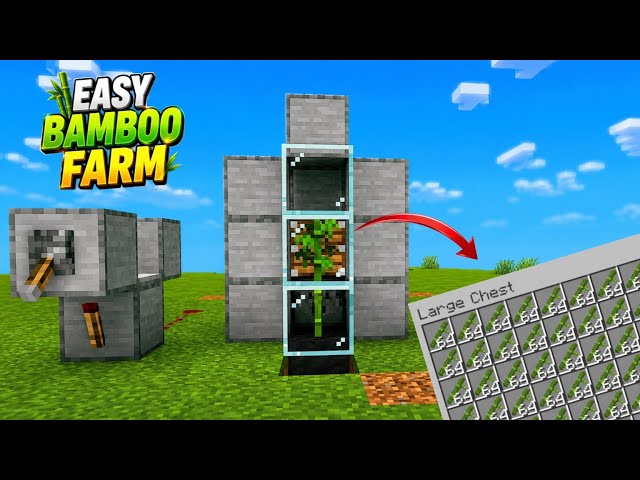 FASTEST Bamboo farm IN MINECRAFT BEDROCK 26.4+JAVA Edition 