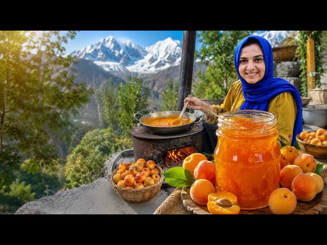 TRADITIONAL WAY! How We Make Delicious and Healthy Organic Apricot Jam ? 🍑 | Village Life Gilgit 🤩