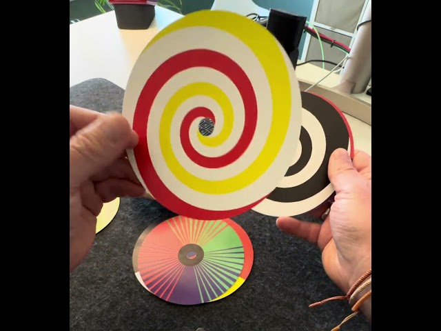 Farbscheibenkreisel aus Holz 14,5 cm