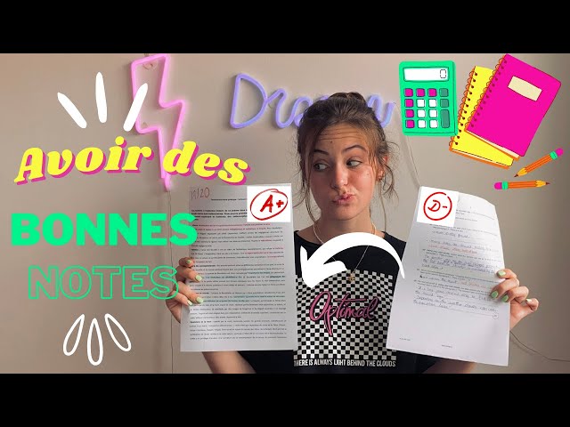 8 astuces pour avoir des BONNES NOTES !
