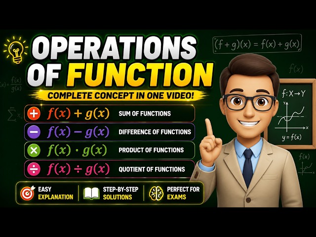 How to Add, Subtract, Multiply & Divide Functions Step-by-Step | Algebra Functions Explained #maths