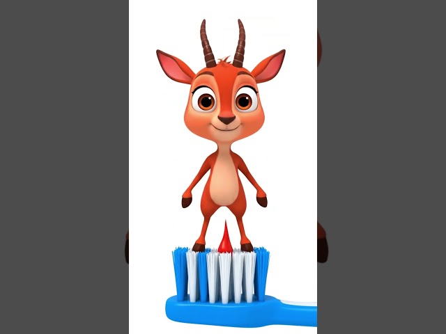 ABC Colorful Animal Toothbrush Song (ABCD) #abcsong #colorsong #kidlearningvideos