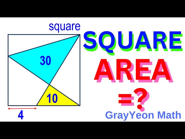 Find the area of the square #mathpuzzles #geometryskills #thinkoutsidethebox