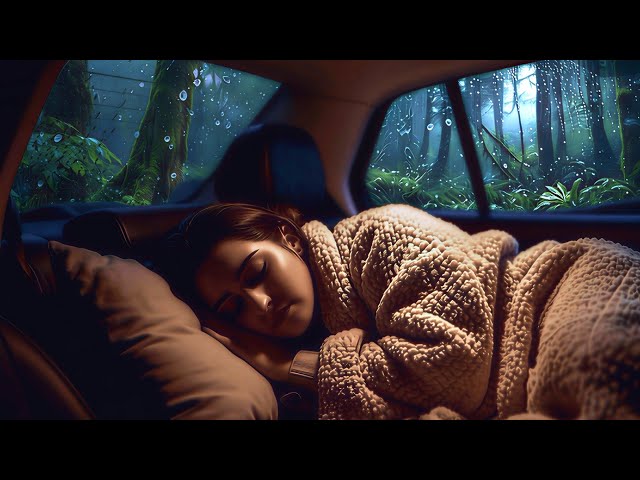 Falling Asleep in Car with Heavy Rain and Cozy Window Ambience