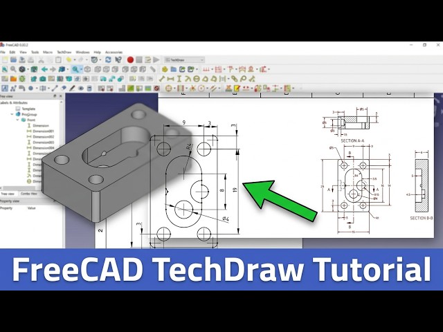 Create Technical Drawing in FreeCAD | FreeCAD Techdraw | FreeCAD Drawing | Mechnexus |
