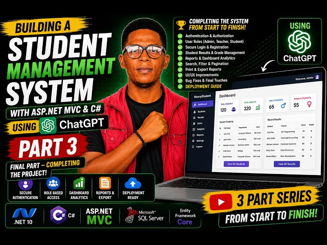 We FINISHED the Student Management System! ASP.NET MVC & C# Using ChatGPT | Part 3