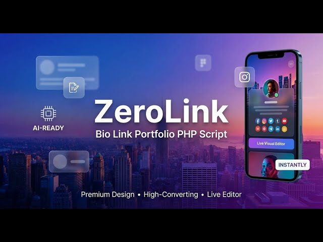 ZeroLink - Bio Link Portfolio PHP Script