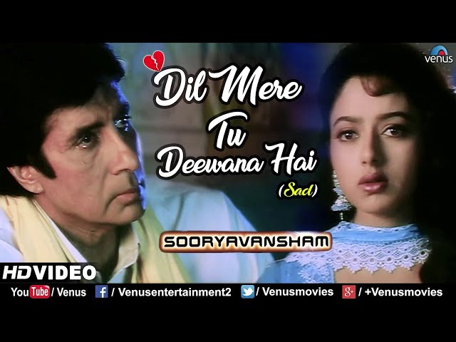 Dil Mere Tu Deewana Hai-Sad | Amitabh Bachchan & Soundarya | Sooryavansham | Ishtar Music