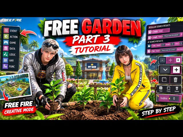 FREE GARDEN Craftland Map Part 3 🌱 | Free Fire Craftland Tutorial | Mobile Guide
