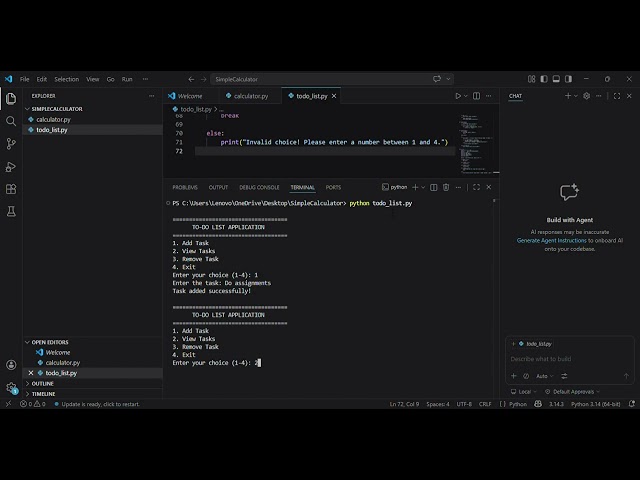 To-Do List Application | Python Project | TechnoHacks Internship