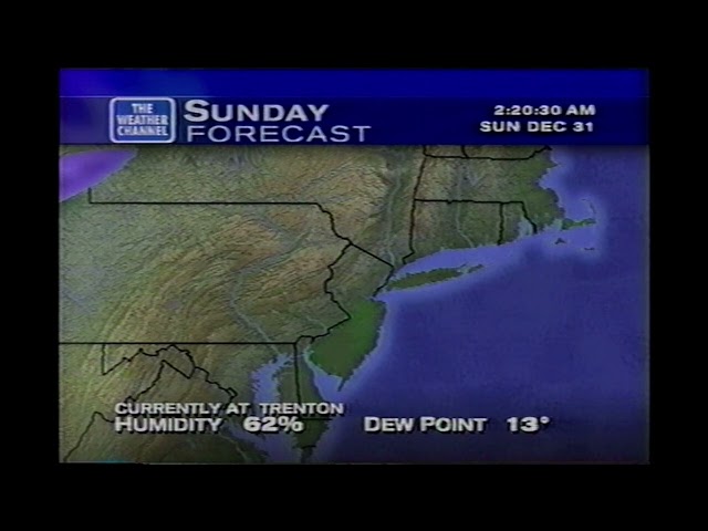December 31, 2000 - The Weather Channel - Local Forecast - Central NJ