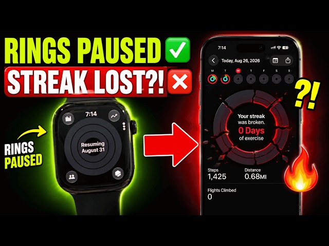 Apple Watch Streak Lost Even With Ring Pause? Here’s the Fix! 🔥