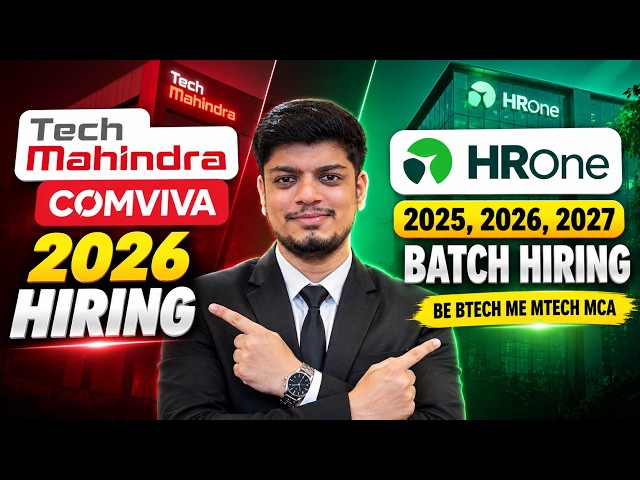 🔥Finally TechM 2026 Freshers Hiring | HROne 2025/2026/2027 Hiring | Off-Campus Hiring