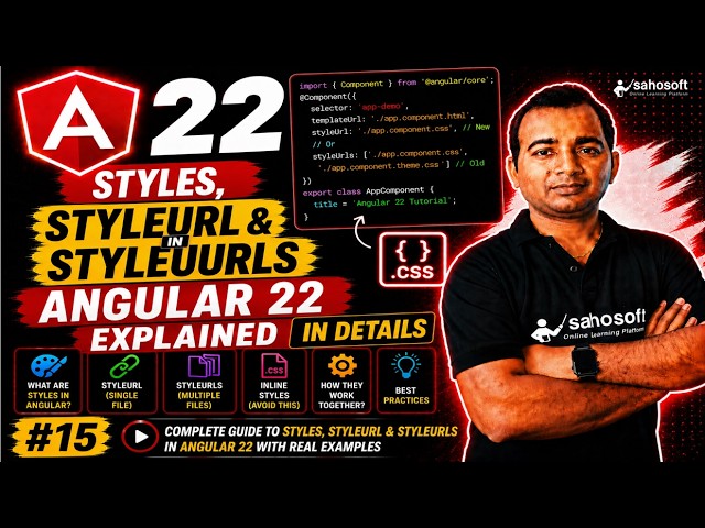 styles, styleUrl & styleUrls in Angular 22 Explained in Details (2026) | Angular 22 Complete course
