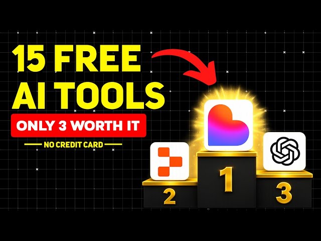 I Tested 15 Free AI Tools... Only 3 Are Worth It (NO Credit Card)
