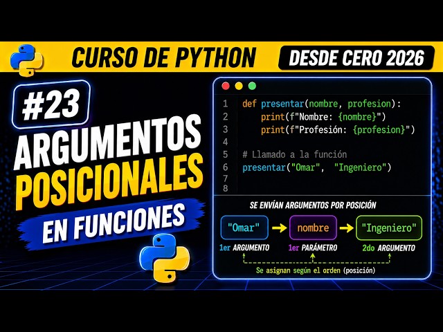 Argumentos posicionales | Curso de Python desde Cero 2026